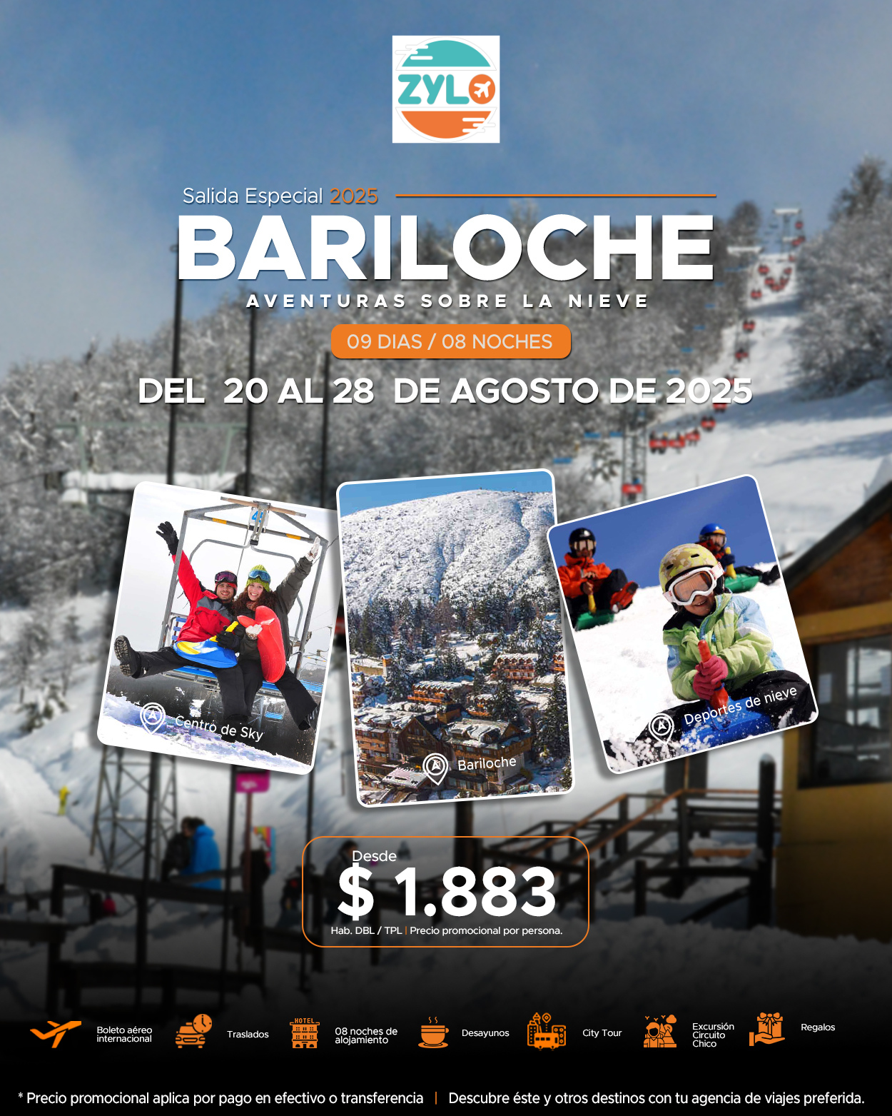 Bariloche 20 al 28 de agosto