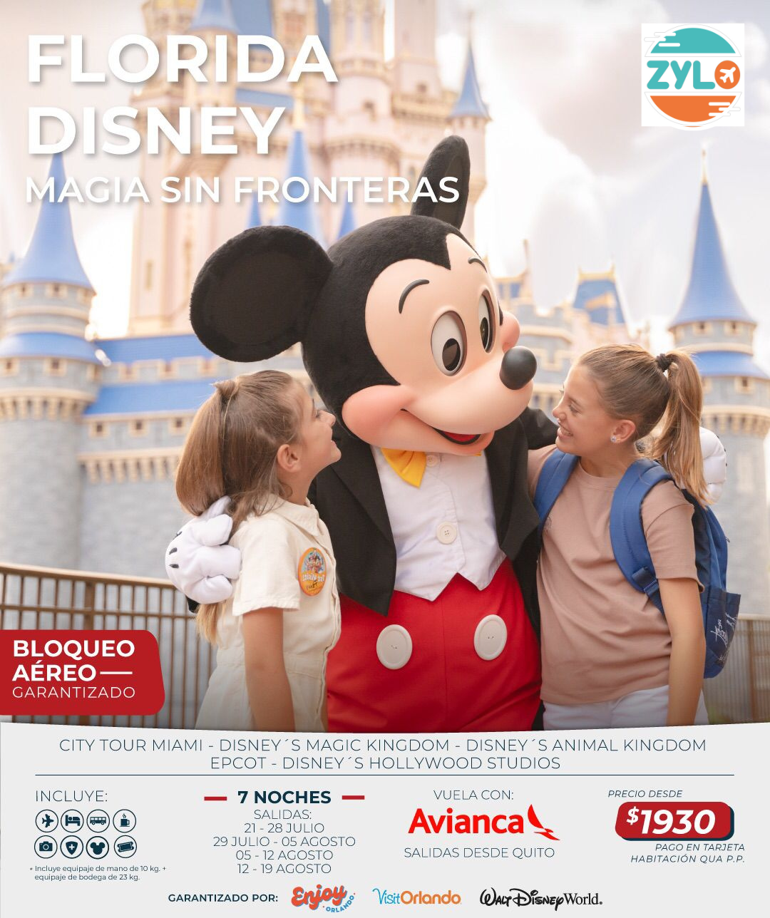 Florida: Disney, magia sin frontera 08 días