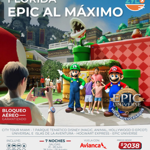 Florida: Epic Universe al máximo 08 dias