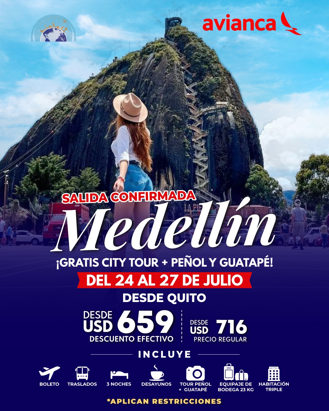Medellín desde Quito 24-27 de julio